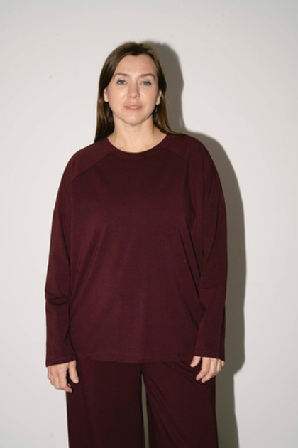 Лонгслив оверсайз силуэта с рукавами реглан | + цвета