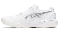 Женские Кроссовки теннисные Asics Gel-Resolution 9 Clay - white/pure silver