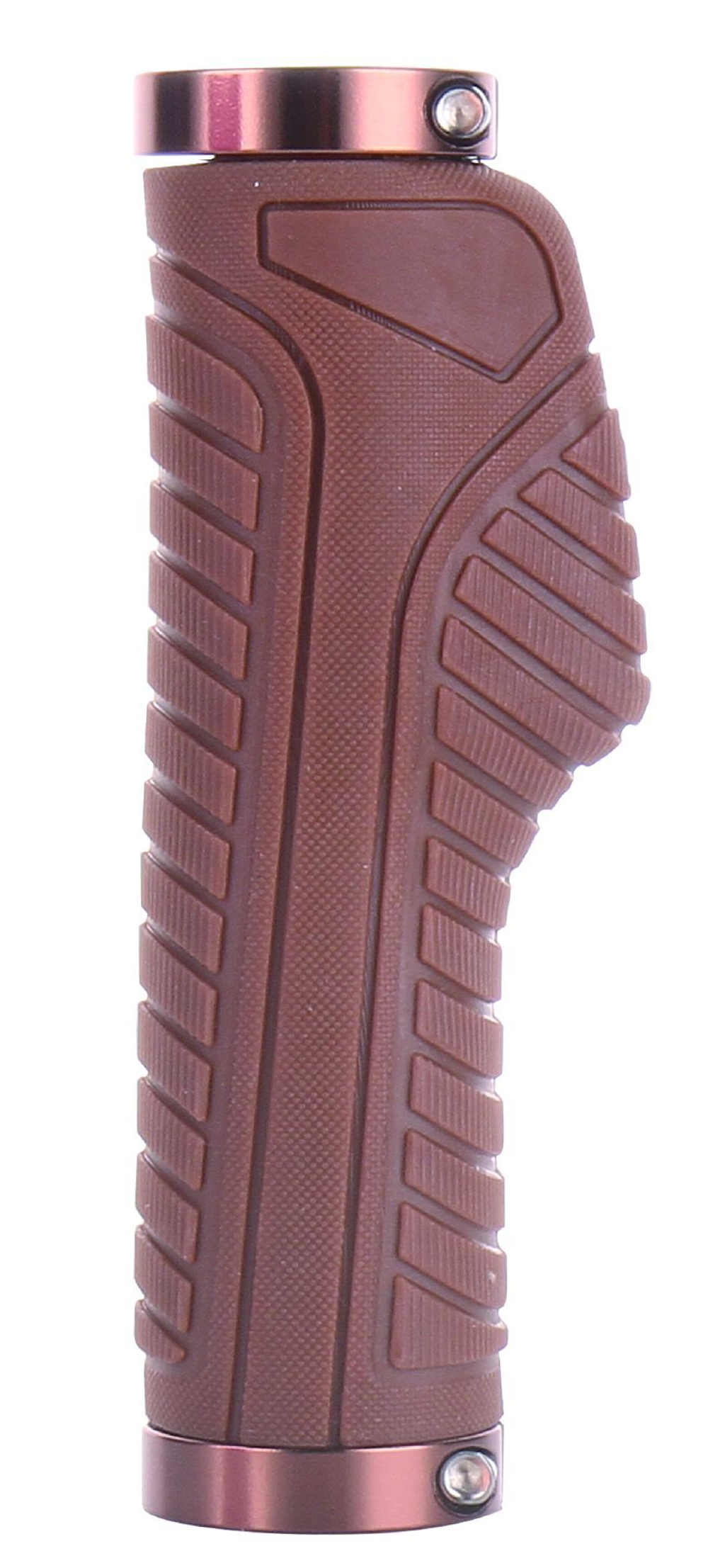 Ручки 00-170558 на руль H31 TwoSideLock 132мм эргономич. резинов. c 2 корич. фикс. противосколь. поверх. коричневые