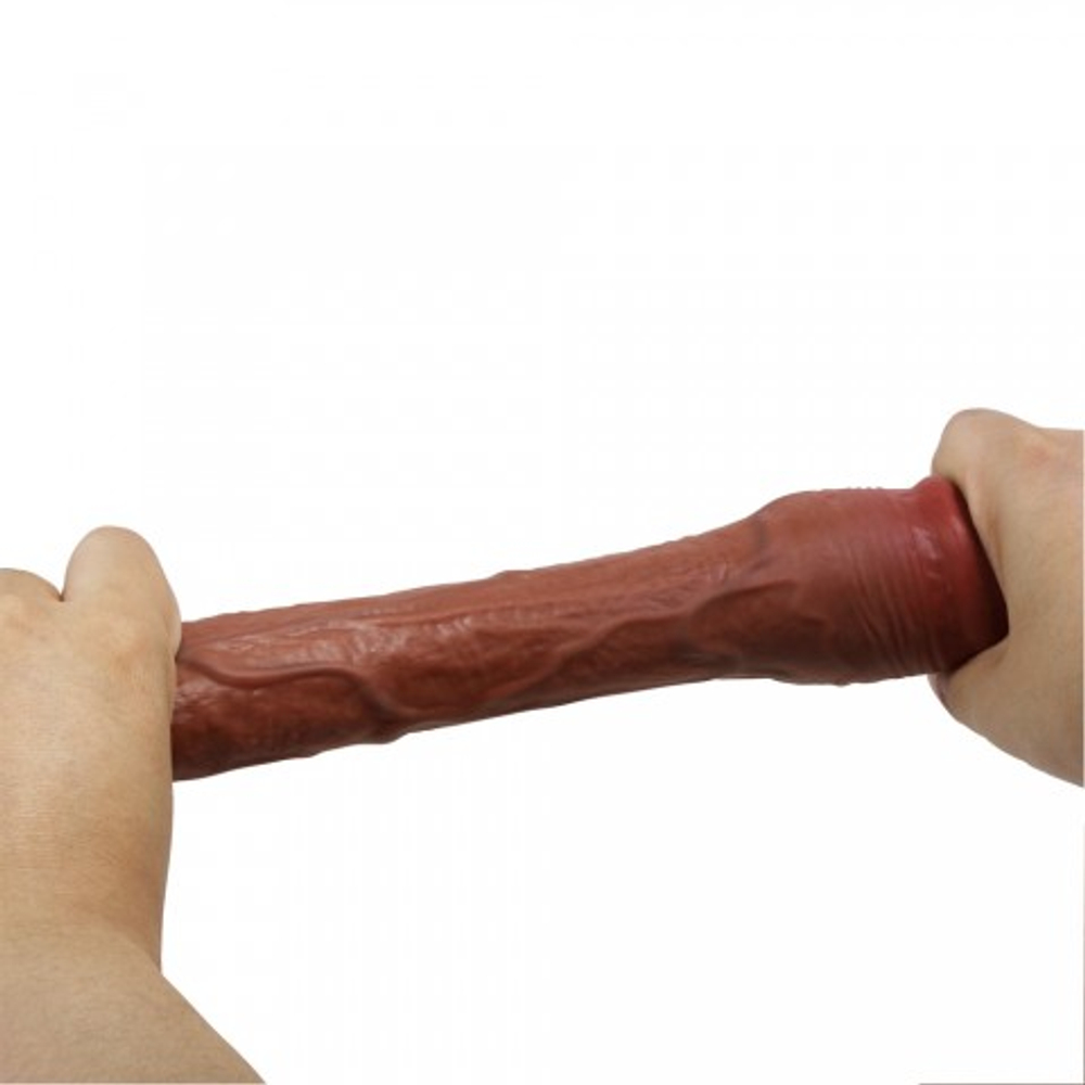 Реалистичная насадка на пенис Stevenson (20,5 см) коричневая