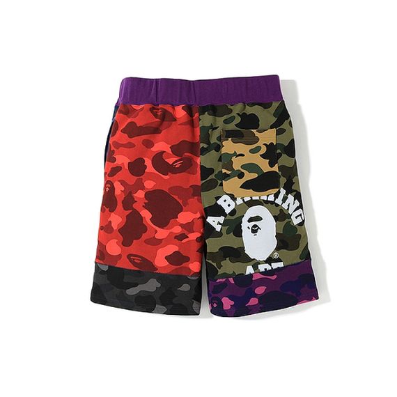 BAPE Mix Camo Crazy Sweat Shorts Multi