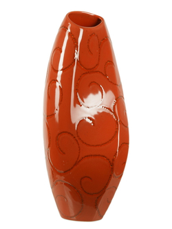 Элитная ваза декоративная Red Passion витая высокая от Sporvil