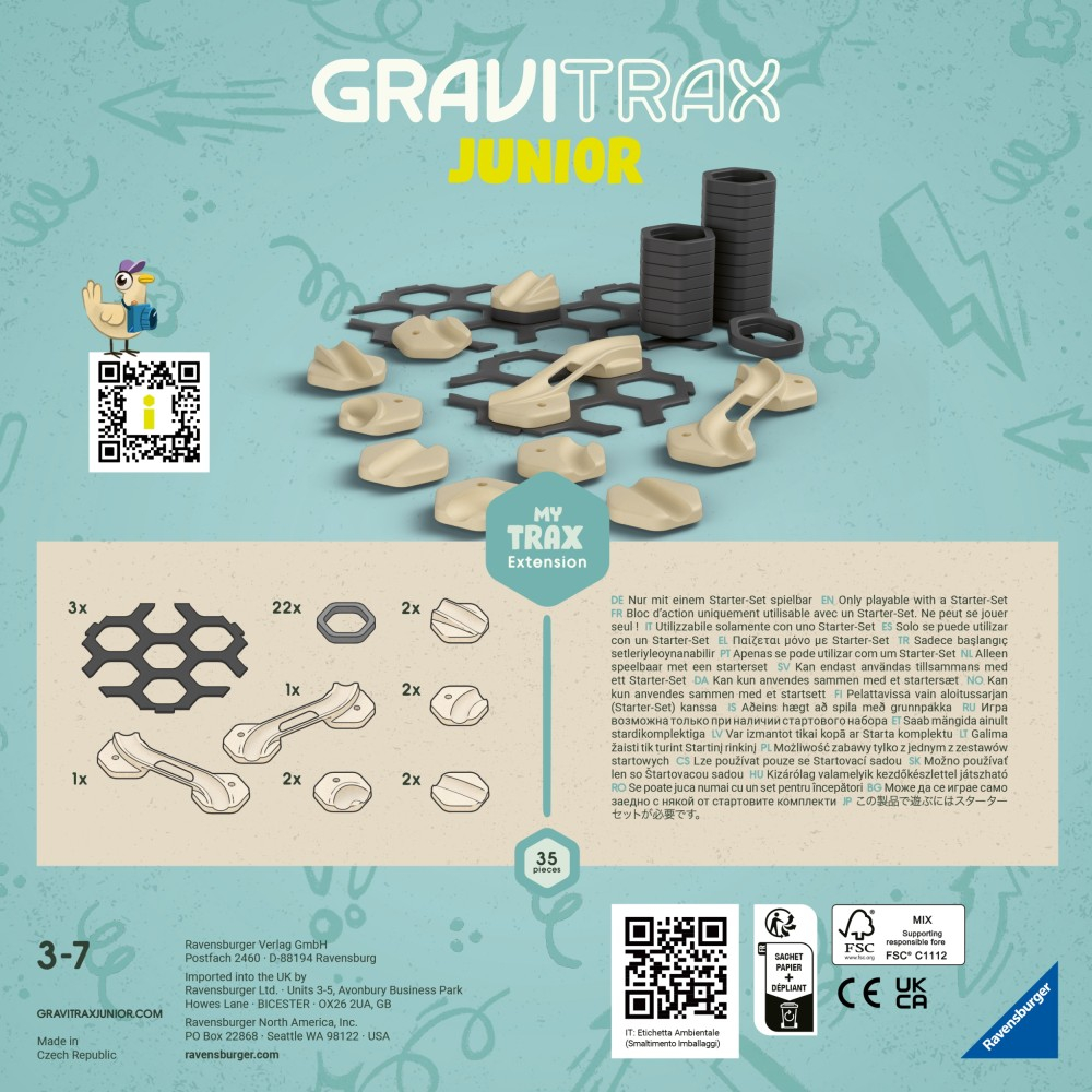 Ravensburger - GraviTrax Junior Дополнительный набор дорожек 274017