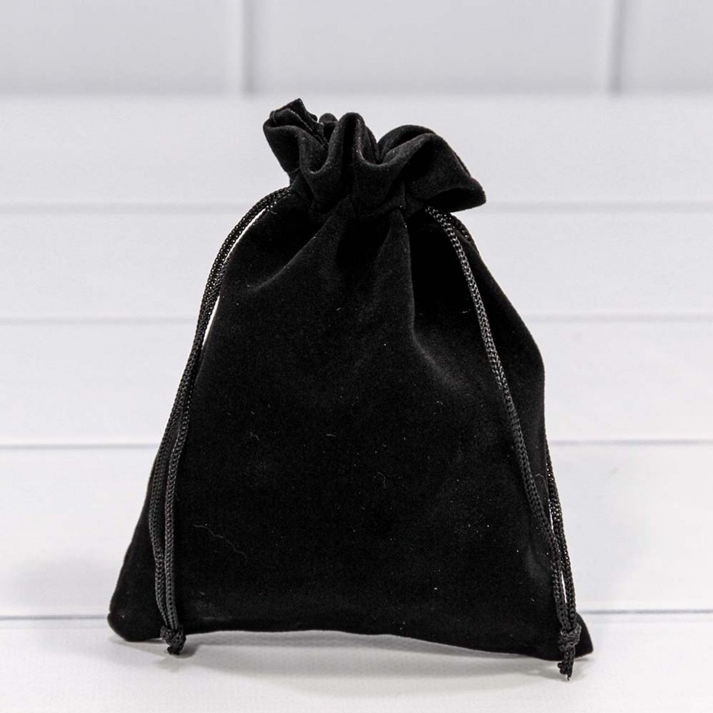 Мешочек 12х15см Бархат класс А (Черный)