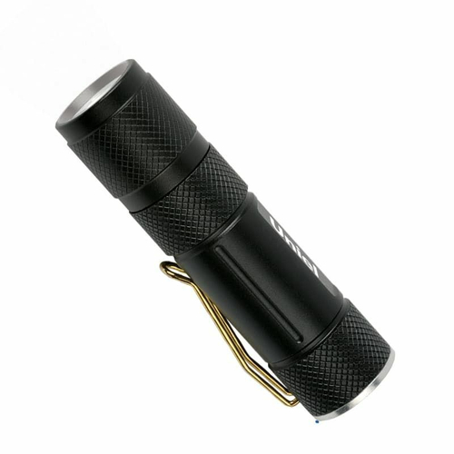 S-LD020-C Black Фонарь Uniel серии Стандарт «Pocket telescope light - 1 max », алюминиевый корпус, 1 Watt Led, упаковка — кламшелл, CR123 н/к, цвет —