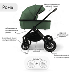 Детская коляска Bubago BLOOM 2in1 арт. BG 134-1 цвет Черный