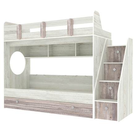 Кровать двухъярусная КарИВи Фортуна-3 Винтерберг Бетон