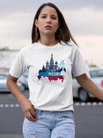 Футболка принт Россия