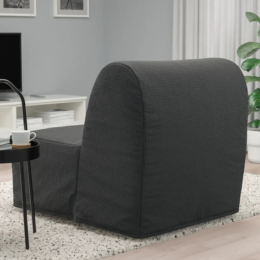 Кресло-реклайнер - IKEA LYCKSELE HÅVET/ЛИКСЕЛЕ ХОВЕТ ИКЕА, 87х100х80 см, тёмно-серый