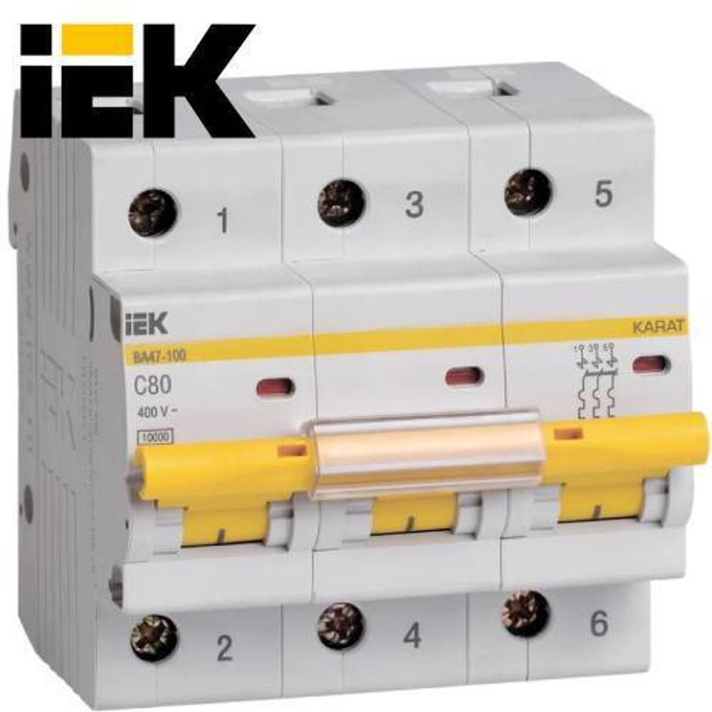 Автоматический выключатель IEK 3-Р 80А