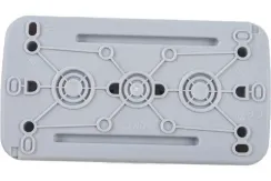 Розетка VIKO Palmiye с заземлением с крышкой двойная накладная IP54 серая 04437