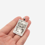 Подвеска-карта Таро "Влюбленные" 40*24мм, сталь
