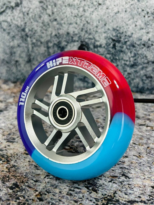 Колесо HIPExtreme H5 mix 110*24 мм, серебро/розовый/голубой/фиолетовый