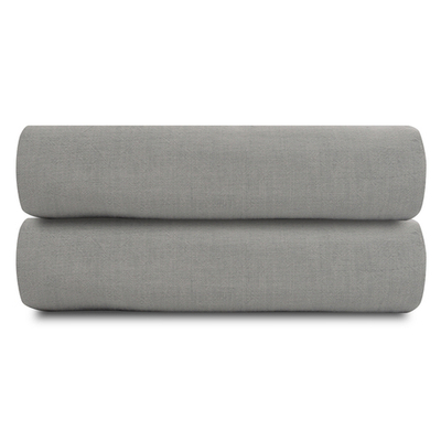 Простыня на резинке изо льна серого цвета essential, 120х200х28 см