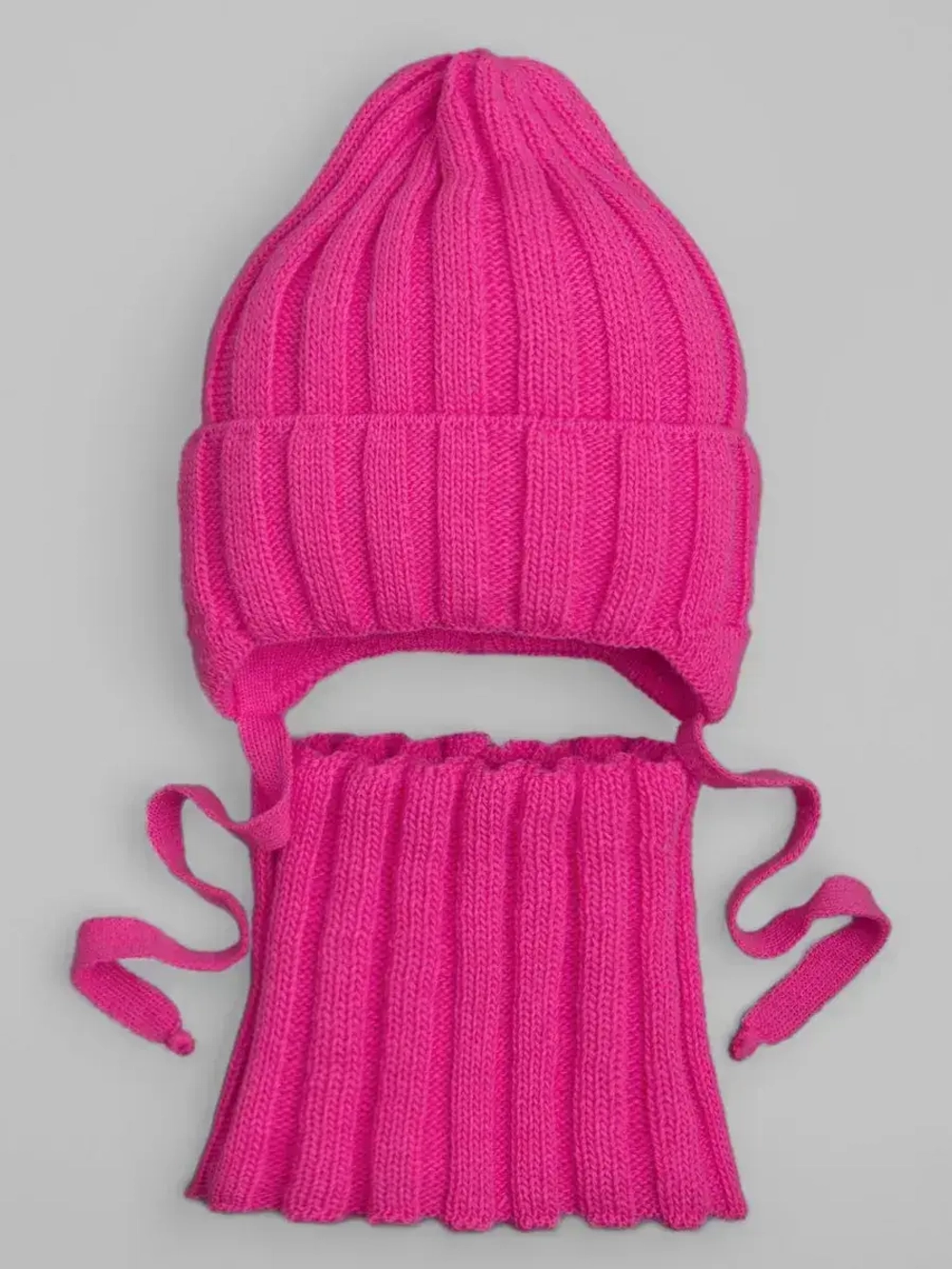 Шапка для девочки осенняя и снуд вязаный