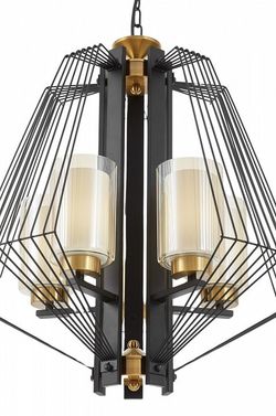 Подвесная люстра LUMINA DECO Canti LDP 1244-5 BK+MD