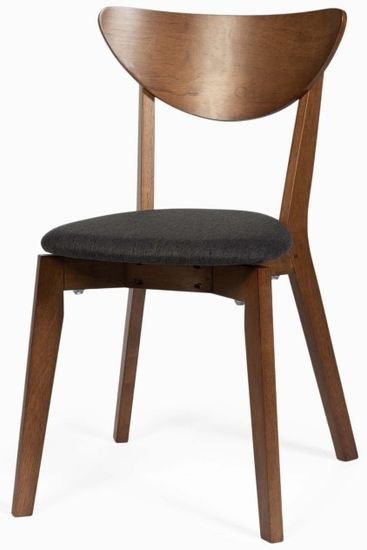 Стул Naida деревянный и черная ткань 