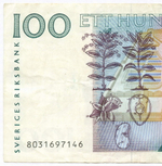 Банкнота Швеция 100 крон 1988 год 8031697146. VF