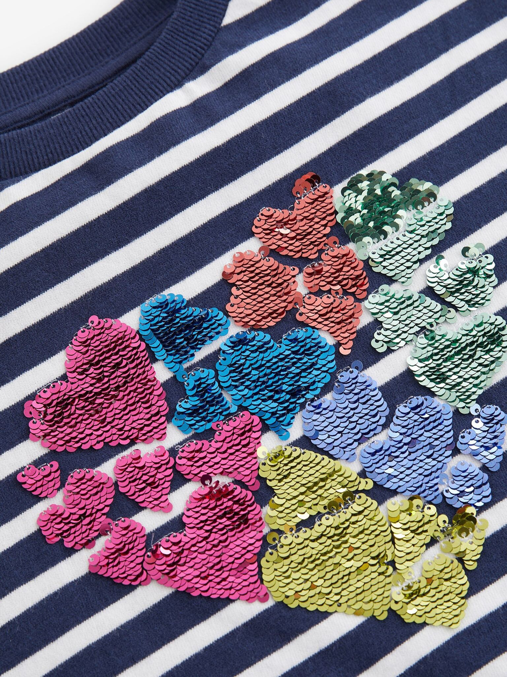 Лонгслив для девочки Next K88-510, Темно-синий, Белый