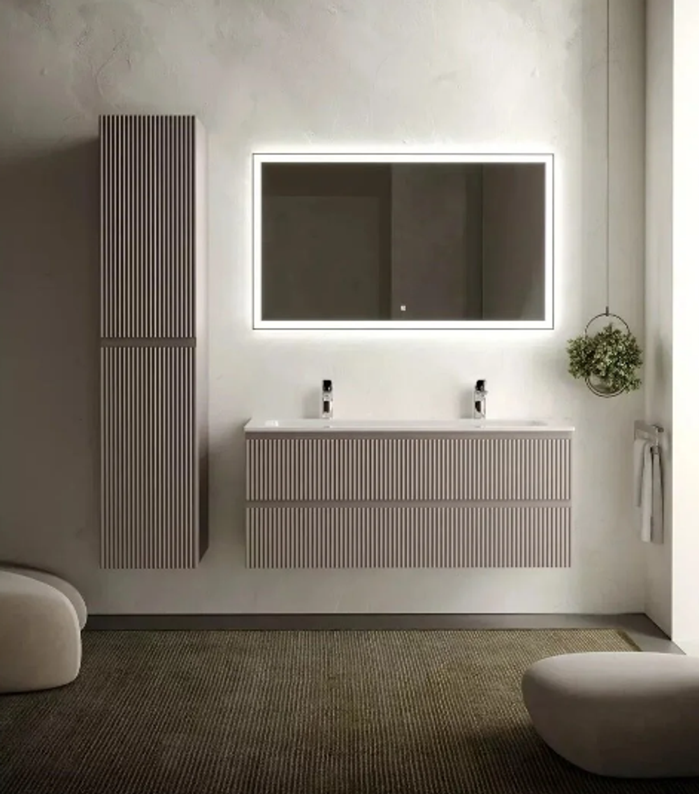 Тумба подвесная SANCOS Snob R 1195х445х500, c двумя ящиками оснащенными доводчиками, Doha Soft, арт.SNR120SM