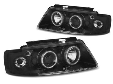 Передние фары Angel Eyes для Volkswagen Passat B5 (96-00) CCFL Black