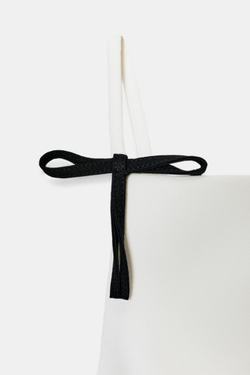 ZARA ТОП НА БРЕТЕЛЯХ С БАНТИКАМИ, БЕЛЫЙ