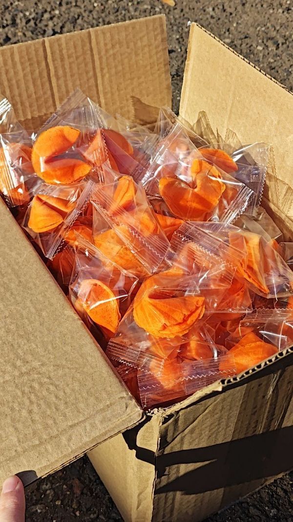 Печенье с предсказаниями оранжевого цвета 300 шт.