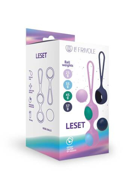 Вагинальный тренажер со сменными шариками Leset, многоцветный (LYRA) (One Size)
