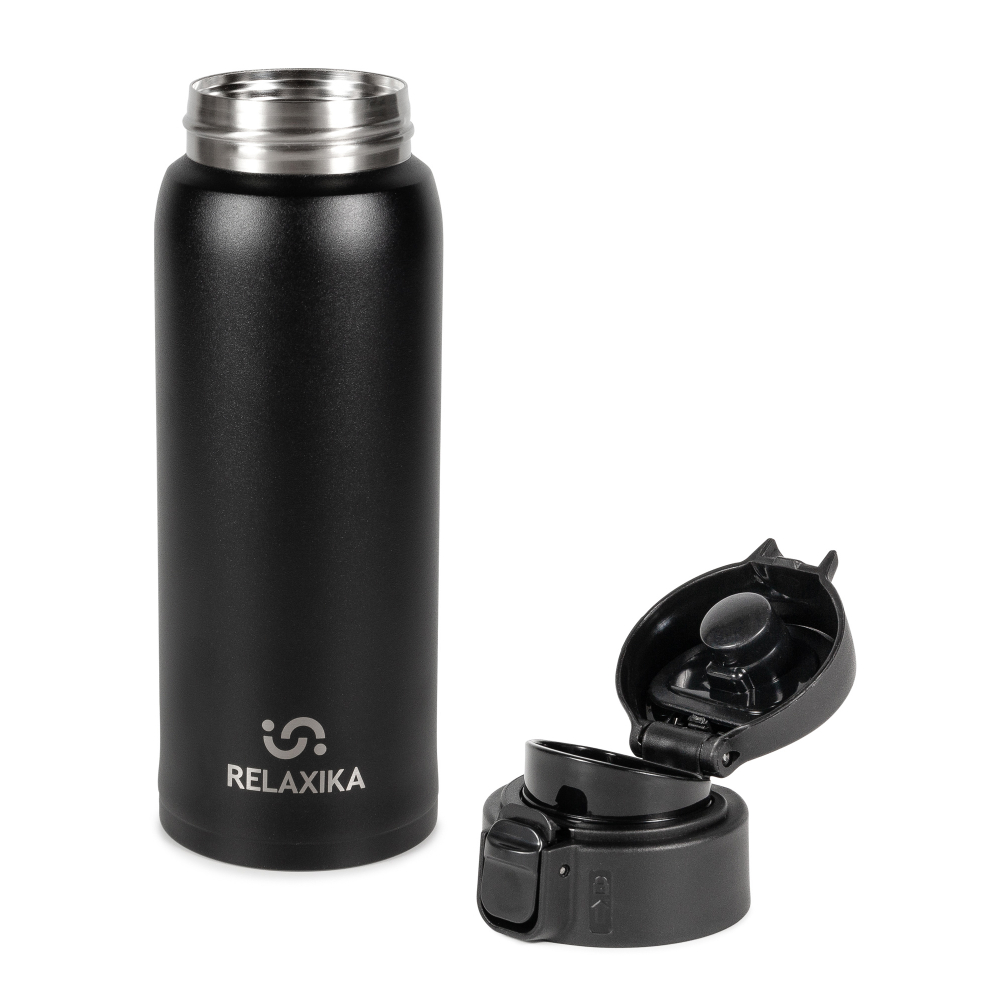 Термокружка Relaxika 701 (0,48 литра), черная