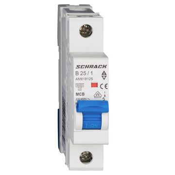 Автоматический выключатель Schrack Technik 1P B 25A 6kA Amparo AM618125--