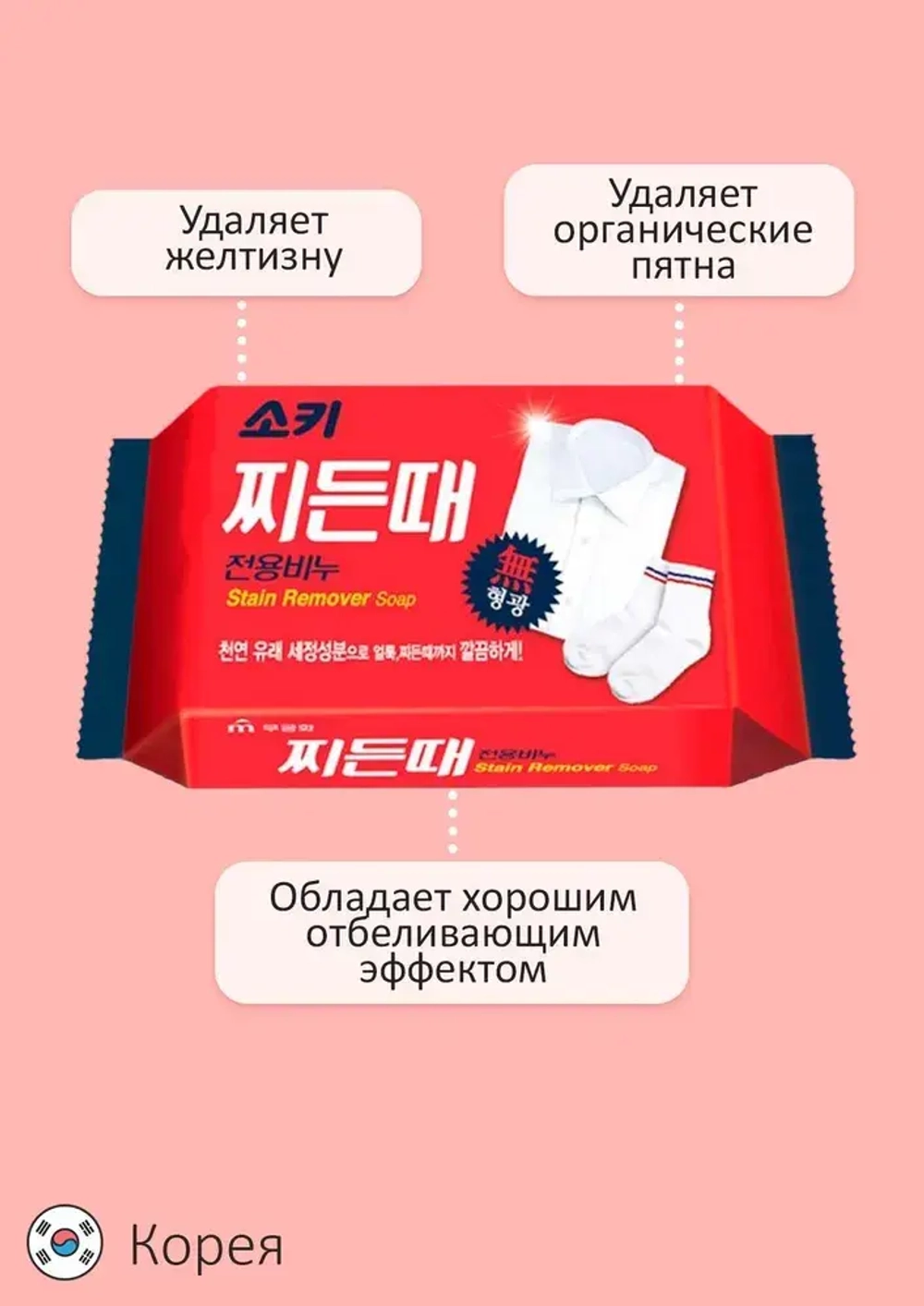 Хозяйственное пятновыводящее мыло Mukunghwa  150 г