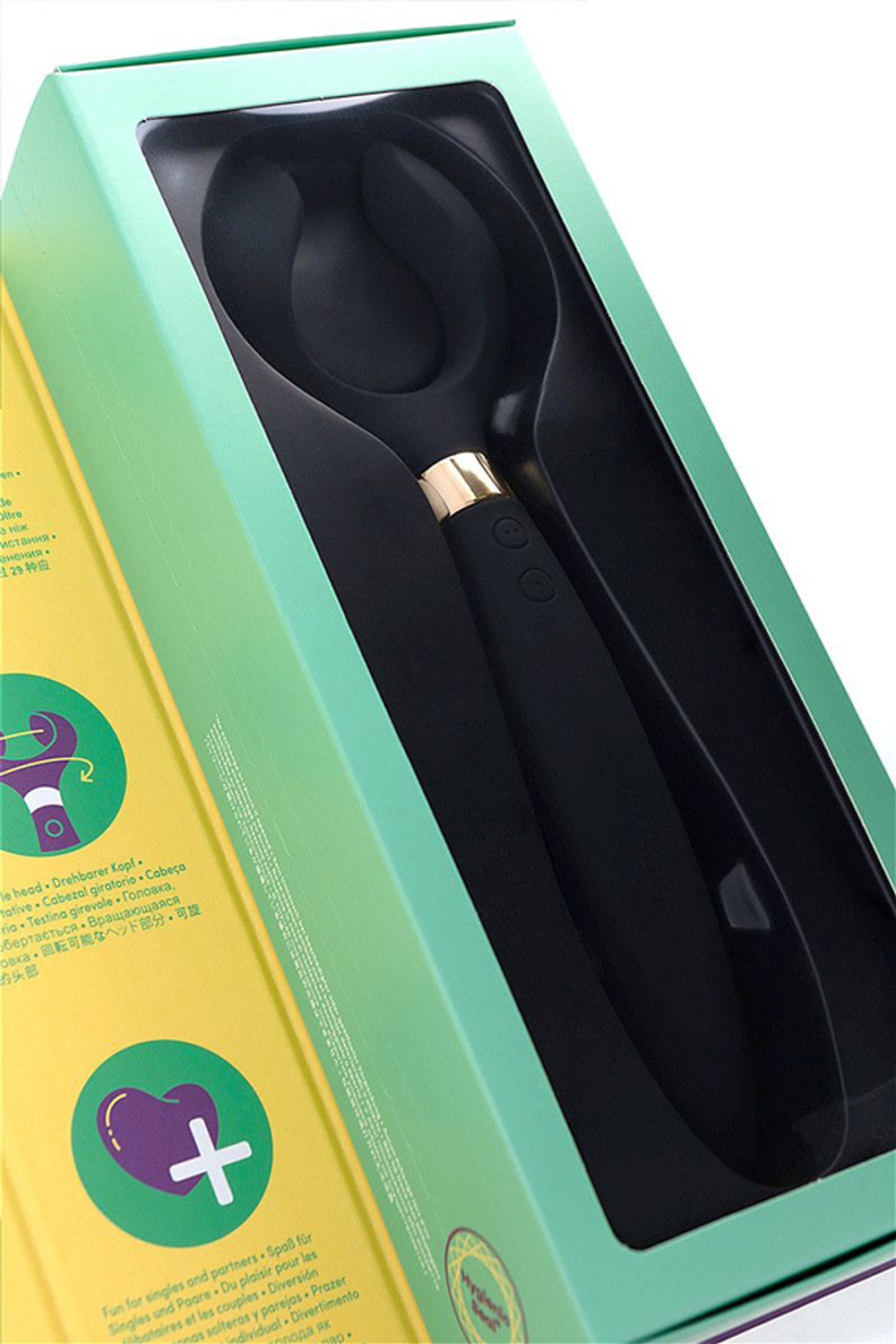 Чёрный вибромассажер 23,5см для пар Satisfyer Endless Fun