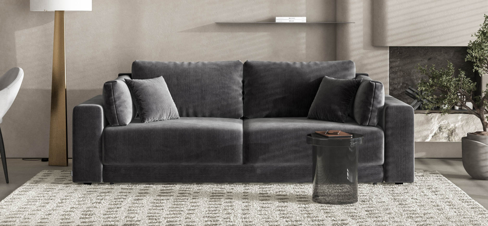 Диван Босс Прайм Вельвет Корд графит