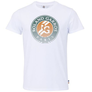 Мужская теннисная футболка Roland Garros 2026 Big Logo - white