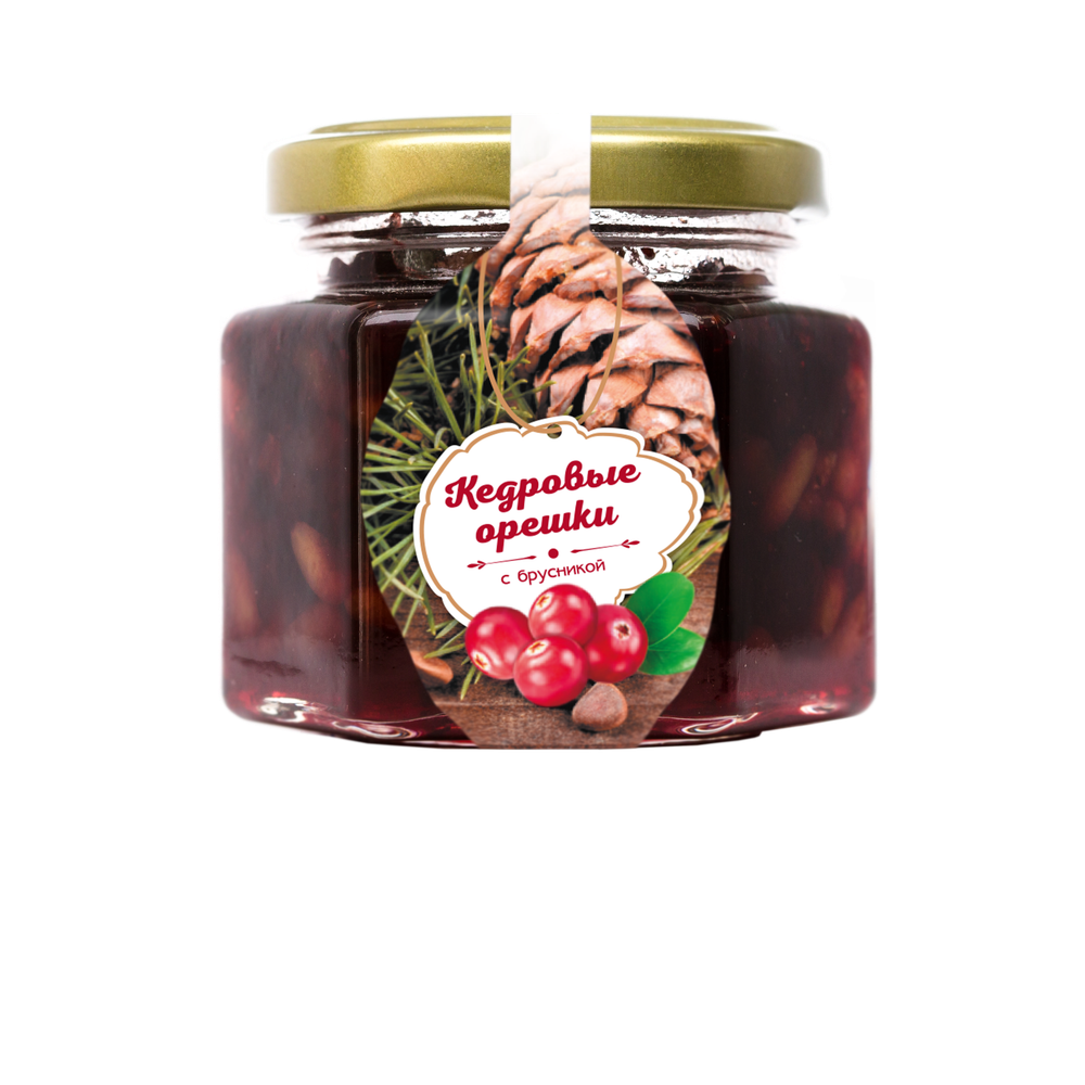 кедровые орешки с брусникой_140 гр