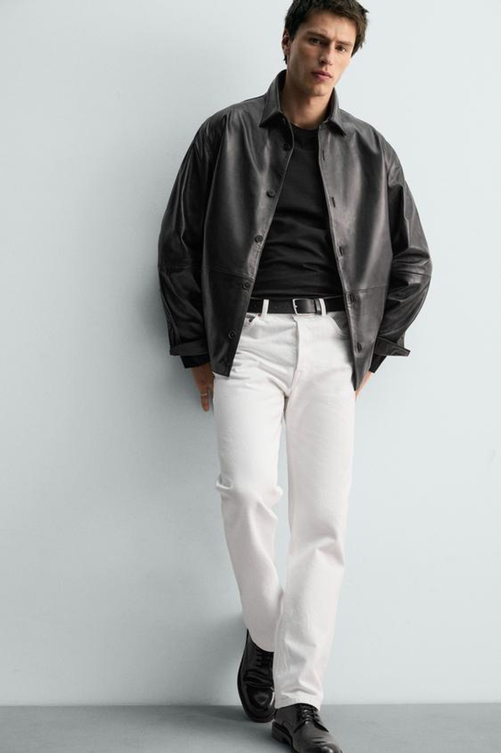 ZARA ДЖИНСЫ STRAIGHT ДЛИНОЙ ДО ЩИКОЛОТКИ, БЕЛЫЙ