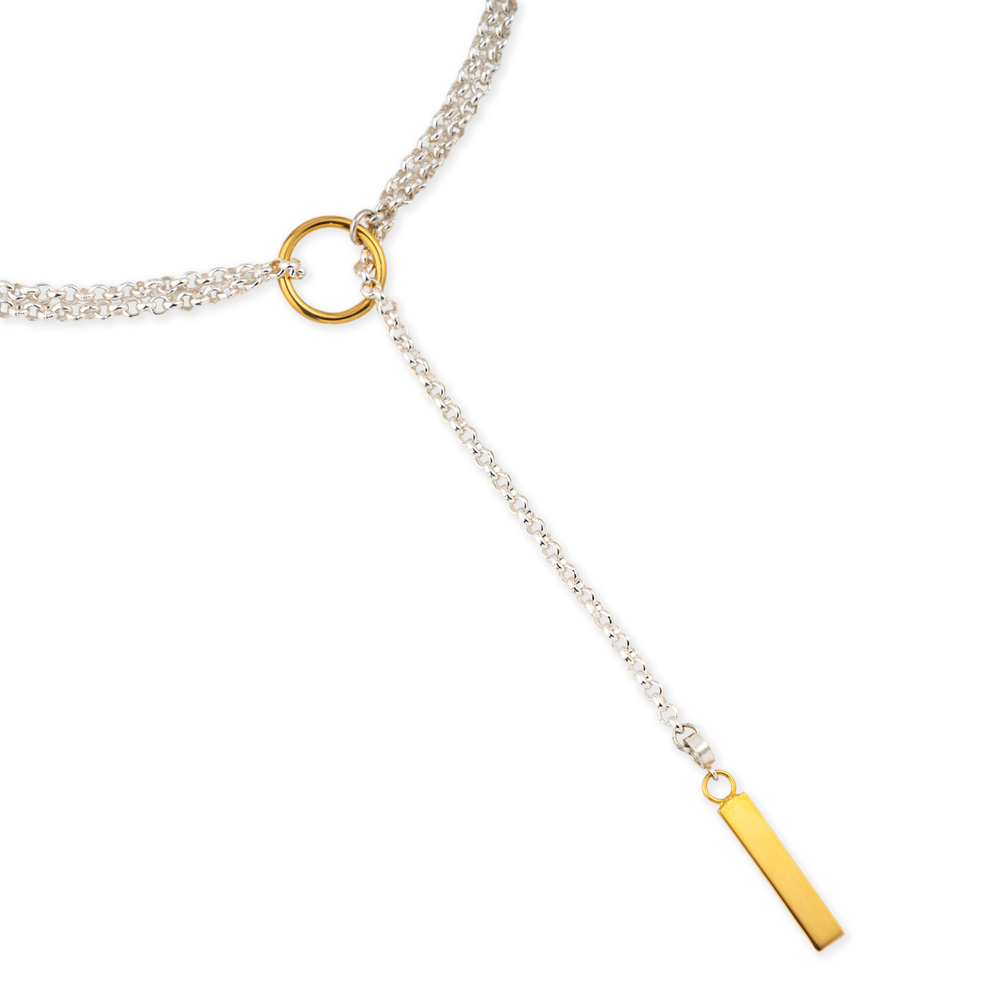 Галстук-нимб из серебра с позолоченными элемантами