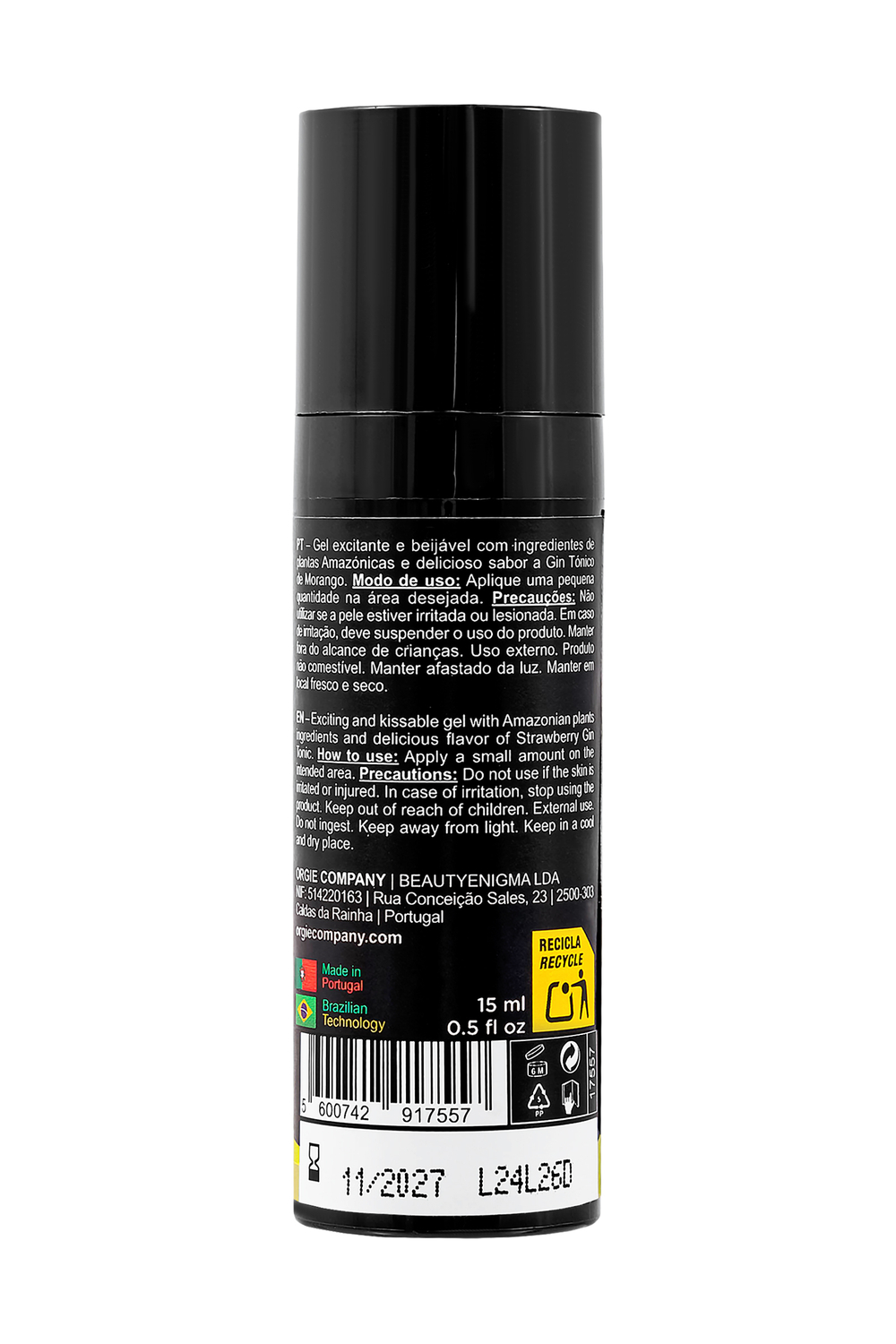 Съедобный гель с эффектом вибрации Orgie со вкусом джин-тоника 15 мл