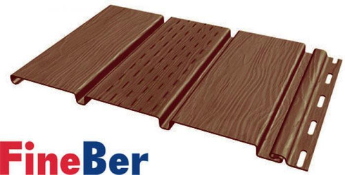 Сайдинг Софит c перфорацией 1-ой КОРИЧНЕВЫЙ 3000мм FineBer Extra Color