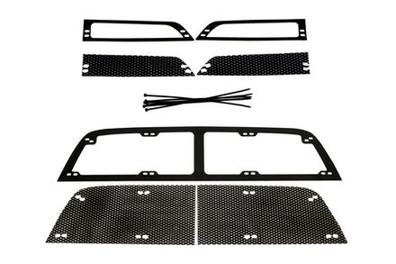 Защитная сетка решетки радиатора и переднего бампера для Renault Duster I рестайлинг 2015-, шагрень