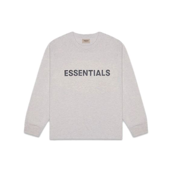 Fear of God Essentials Long FW20 Sleeve Tee Dark Heather Oatmeal T