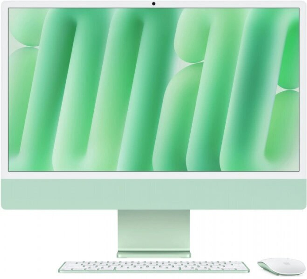 Моноблок Apple iMac 24" Retina 4,5K, (MWUY3RU/A) (M4, 10C CPU, 10C GPU, 16 ГБ, 256 ГБ SSD, 2024), Green