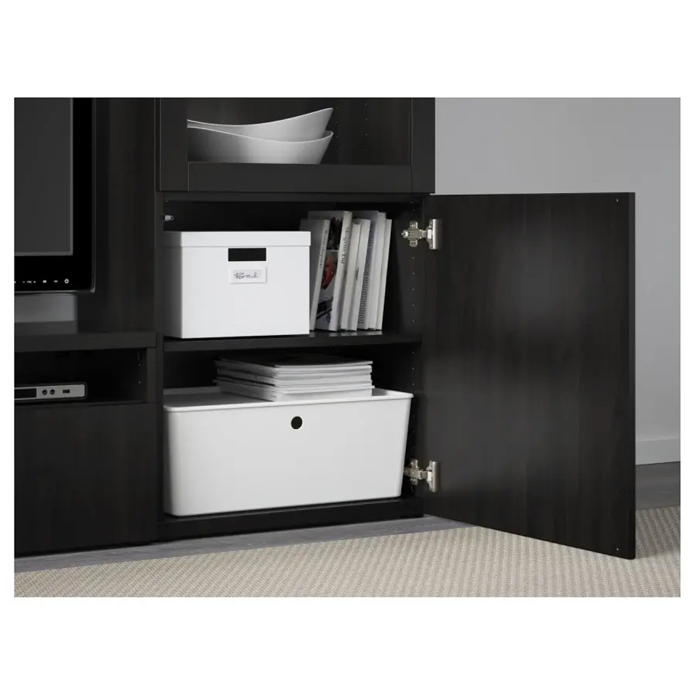 Комплект мебели д/гостиной - IKEA BESTÅ/BESTA LACK, 129x42x240см, черный, БЕСТО ЛАКК ИКЕА