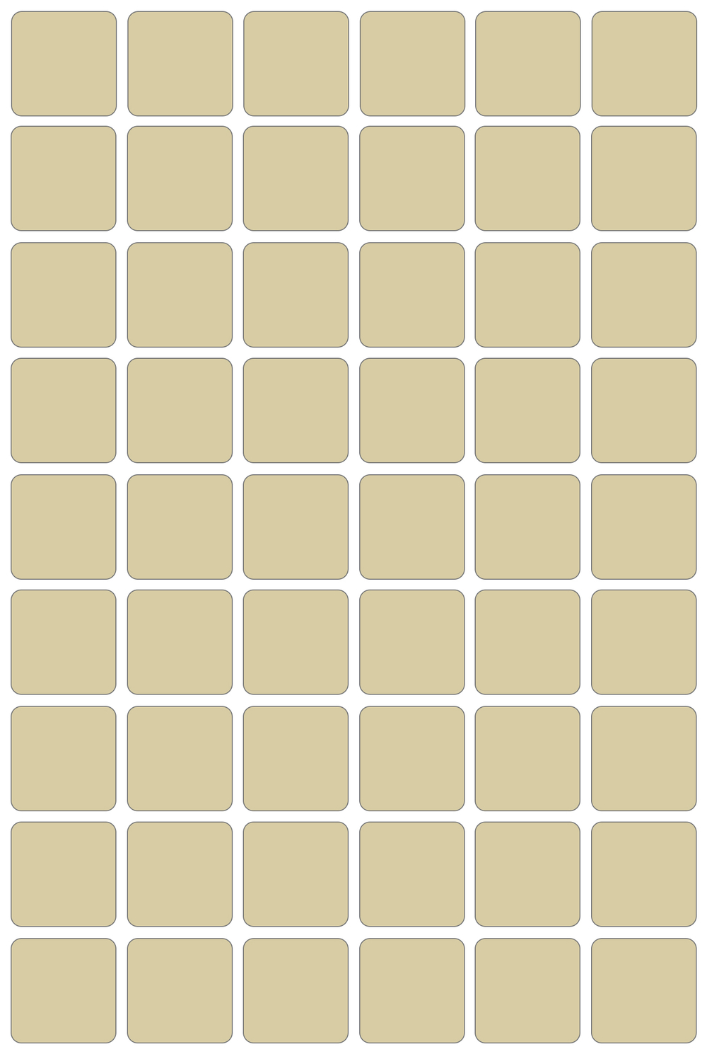 Виниловые наклейки для маркировки Policomprint М2, 20х20 мм. 108 шт.