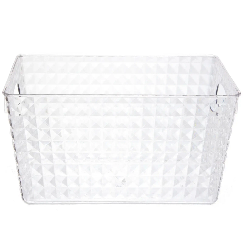 Корзина - органайзер для хранения «СКРЭДДИ», прозрачная, 28.2*19.6*15.5см (пластик АВС)