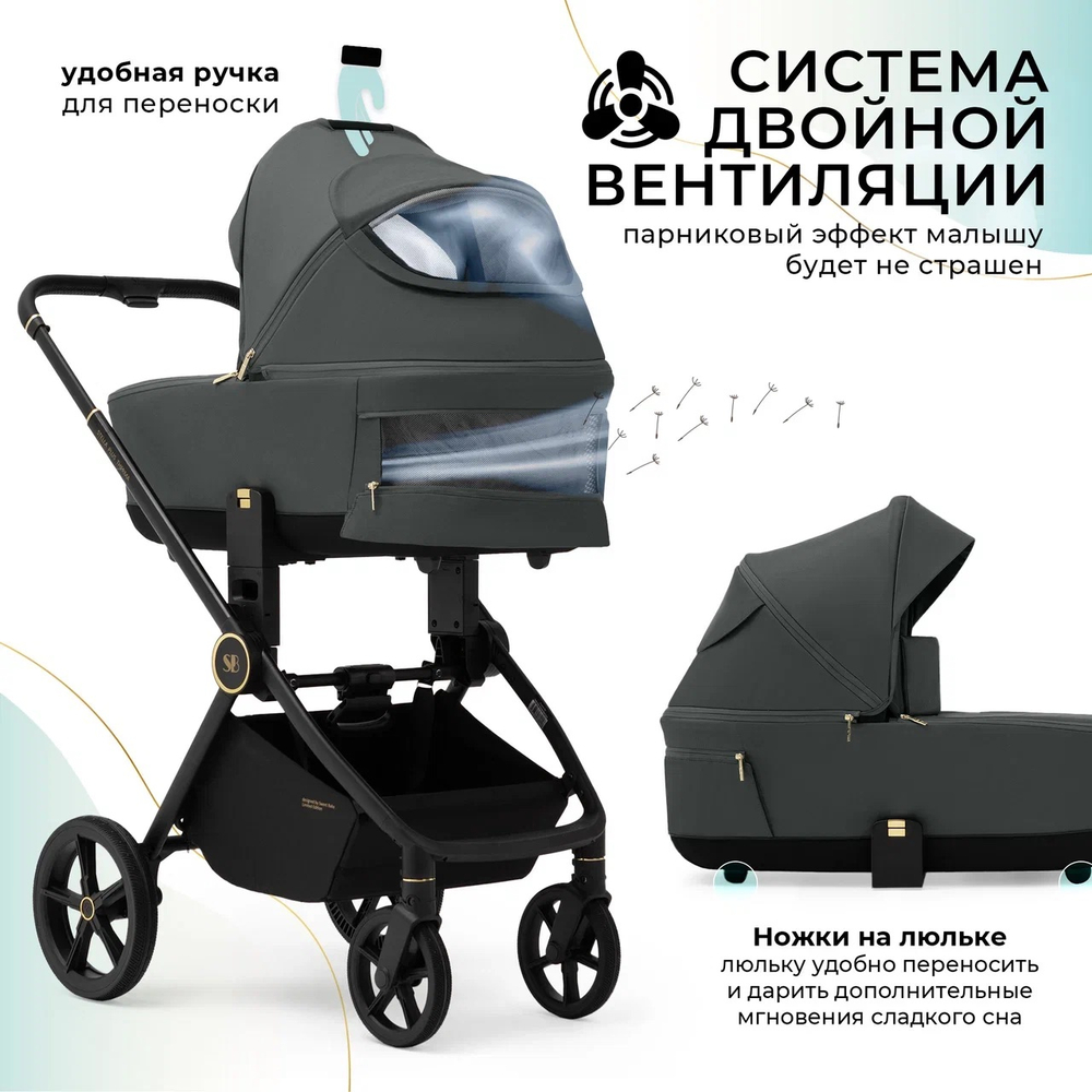 Модульная коляска Sweet Baby Stella Plus Therma Dark Grey