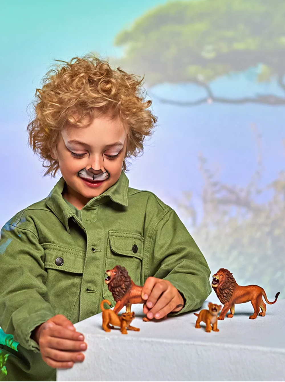 Игровой набор Masai Mara Мир диких животных: большая семья львов