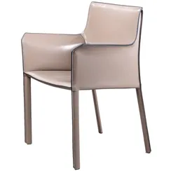 Стул с подлокотниками Barrie кожа капучино