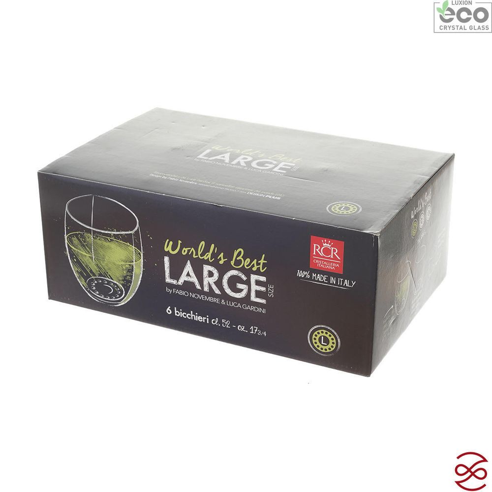 Набор стаканов для воды 390 мл BICCHIERE WORLD’S BEST LARGE ( 6 шт )