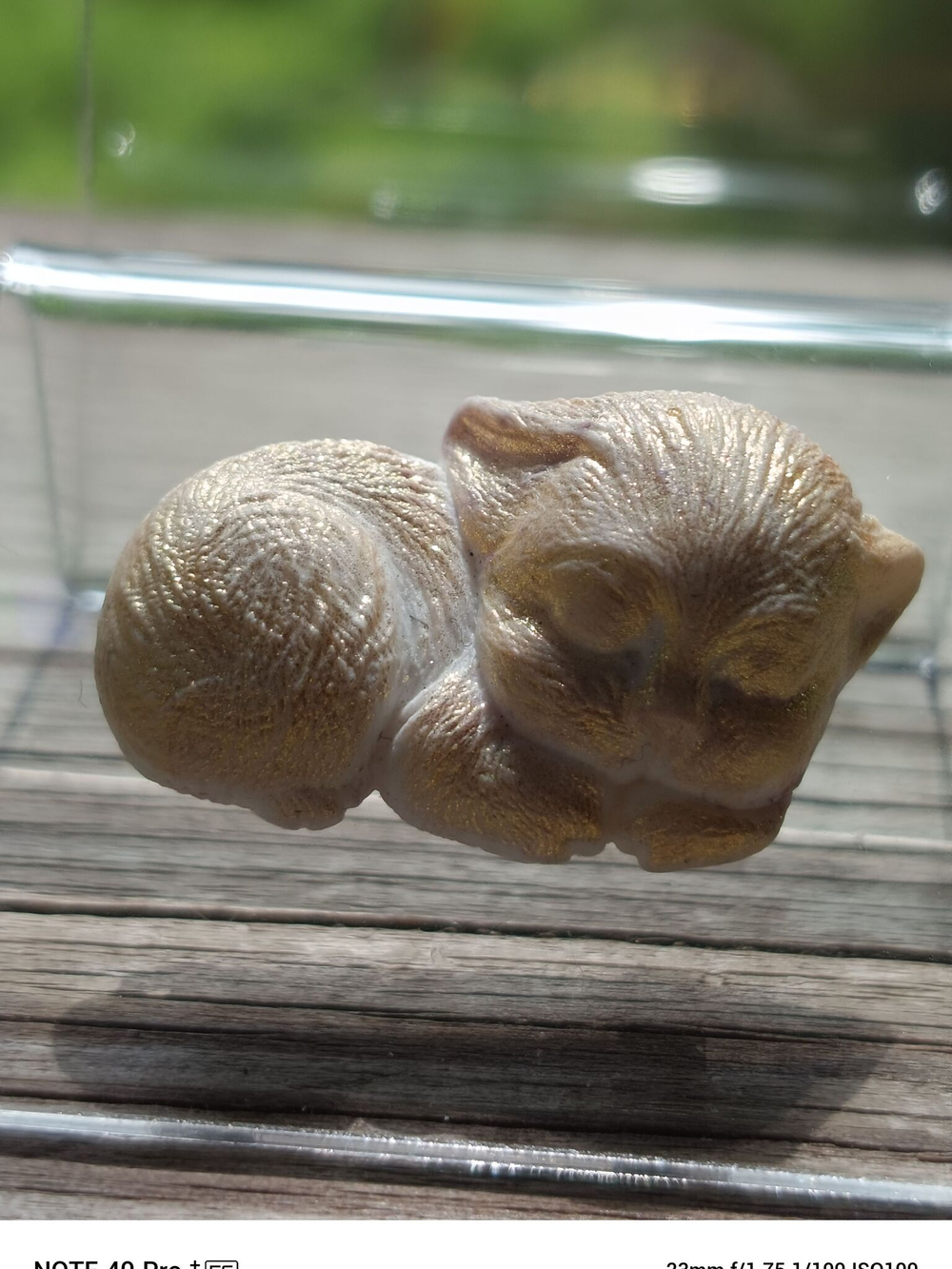 Брошь Спящий котенок черный авторская из полимерной глины ручной работы